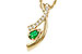 F302-60015: NECKLACE .17 EMERALD .34 TGW (5x3 EMER)