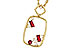 F302-60043: NECKLACE .33 TW RUBY .44 TGW