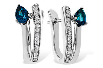 F302-60979: EARR .88 LONDON BLUE TOPAZ 1.08 TGW (6x4MM LBT)