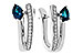 F302-60979: EARR .88 LONDON BLUE TOPAZ 1.08 TGW (6x4MM LBT)