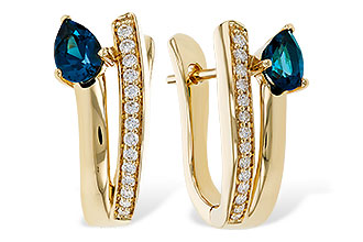 F302-60979: EARR .88 LONDON BLUE TOPAZ 1.08 TGW (6x4MM LBT)