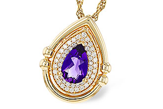 F303-45506: NECKLACE .70 AMETHYST .86 TGW (8x5MM AMY)