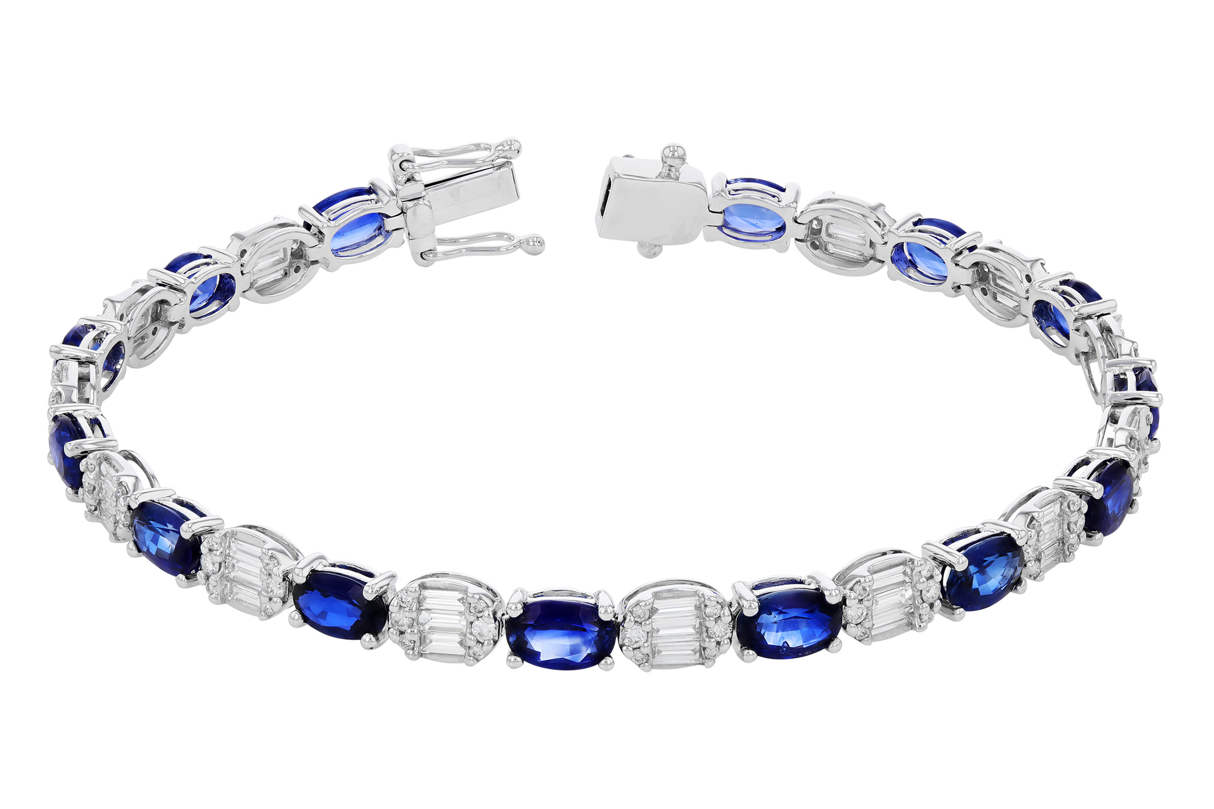 F303-46452: BRACELET 7.28 TW SAPPHIRE 8.98 TGW (7")