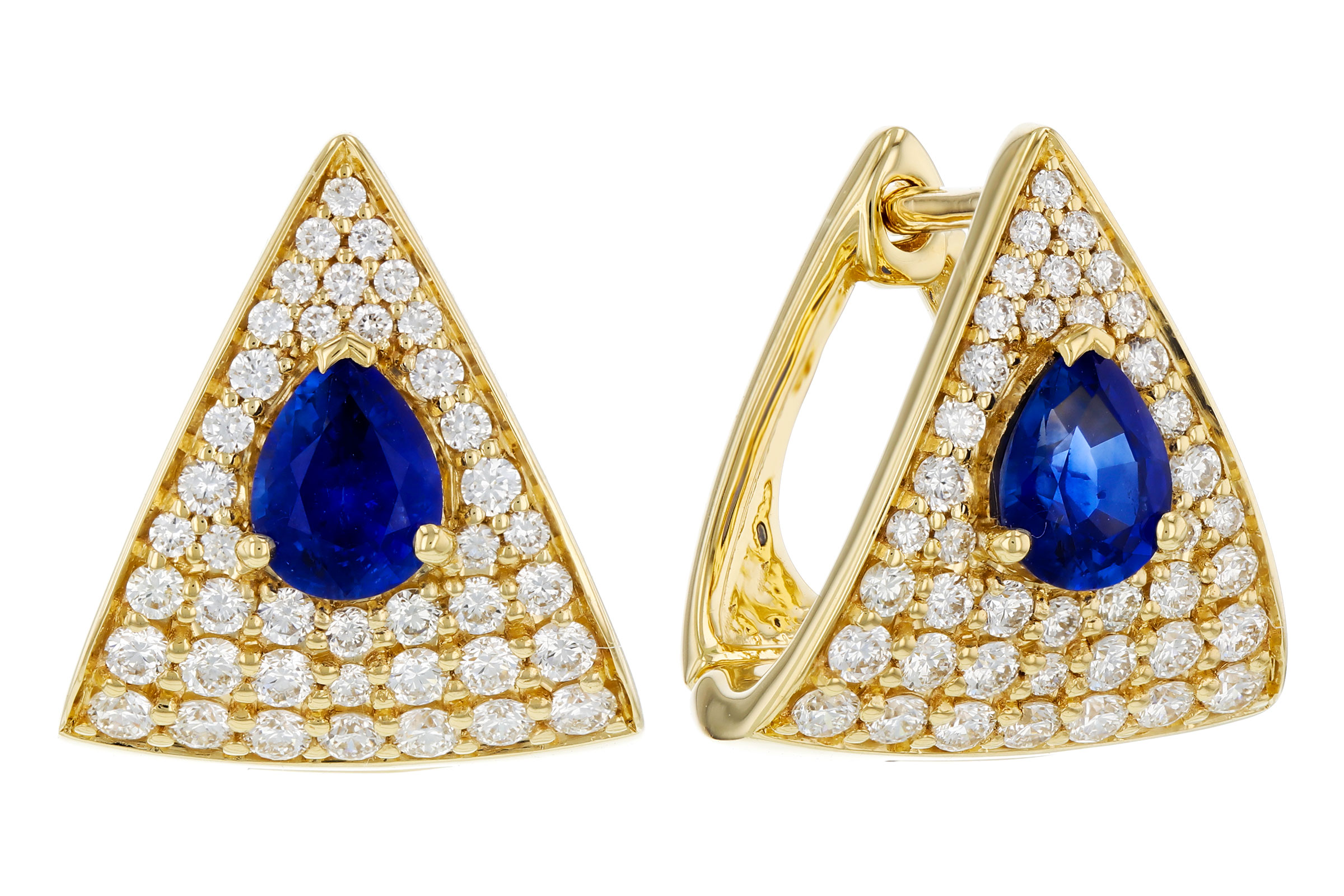 F303-47343: EARRINGS .65 TW SAPPHIRE 1.20 TGW (5x4MM SA)