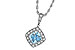 G034-36397: NECKLACE .80 AQUA .93 TGW