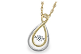 G216-26370: NECKLACE .14 BR (YG TRIM)