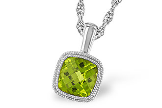 G301-69179: NECKLACE .95 CT PERIDOT