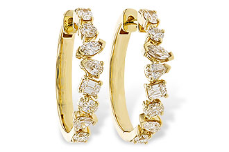 G301-71824: EARRINGS 1.15 TW FANCY CUT DIAS