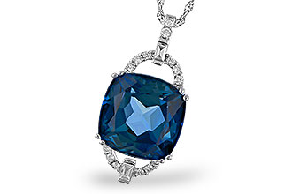 G302-55515: NECK 9.00 LONDON BLUE TOPAZ 9.20 TGW (12MM LBT)