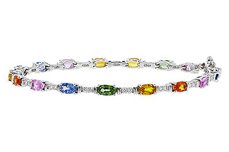 G302-56443: BRACELET 4.76 MULTI-COLOR SAPPH 5.08 TGW (7")