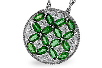 G302-56452: NECK 1.02 EMERALD TW 1.32 TGW