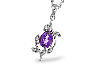 G302-57324: NECKLACE .88 AMETHYST .93 TGW (8x6MM AMY)