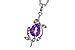 G302-57324: NECKLACE .88 AMETHYST .93 TGW (8x6MM AMY)