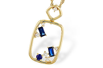 G302-60043: NECKLACE .35 TW SAPPHIRE .46 TGW