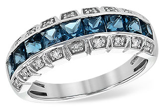 H218-00052: LDS WED RG 1.51 LONDON BLUE TOPAZ 1.60 TGW
