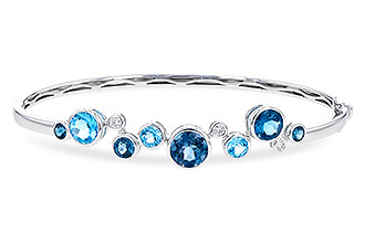 H301-63670: BANGLE 3.95 TW BLUE TOPAZ 4.06 TGW