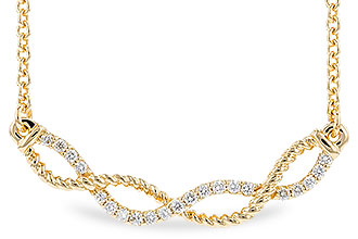 H301-64597: NECKLACE .12 TW