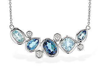 H301-69106: NECK 2.57 BLUE TOPAZ TW 2.72 TGW (18")