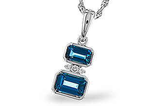 H302-56424: NECK .95 TW LONDON BLUE TOPAZ .98 TGW
