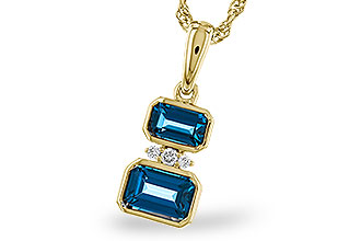 H302-56424: NECK .95 TW LONDON BLUE TOPAZ .98 TGW
