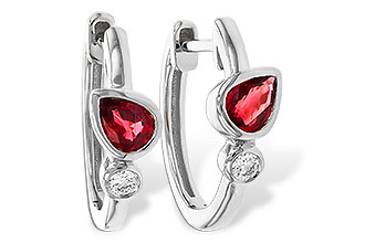 H302-59179: EARRINGS .48 RUBY .54 TGW