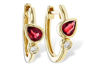 H302-59179: EARRINGS .48 RUBY .54 TGW