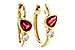 H302-59179: EARRINGS .48 RUBY .54 TGW