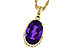 H302-62733: NECKLACE 2.70 AMETHYST 2.76 TGW (12x8MM OV)