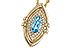 H302-62752: NECKLACE .54 BLUE TOPAZ .70 TGW (8x4MM BT)