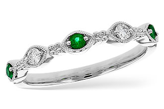 H303-45533: LDS WED RG .10 TW EMERALD .19 TGW