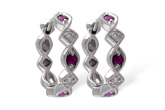 K028-90915: EARRINGS .20 RUBY .25 TGW