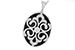 K215-34624: DIA & ONYX NECKLACE .36 TW