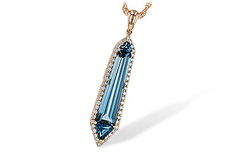 K218-00061: NECK 3.47 LONDON BLUE TOPAZ 3.70 TGW