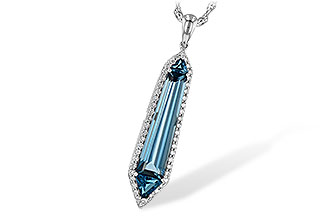 K218-00061: NECK 3.47 LONDON BLUE TOPAZ 3.70 TGW