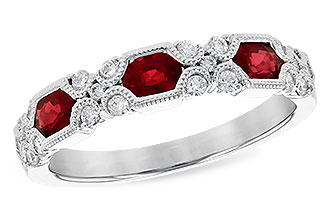 K300-76379: LDS WED RG .74 RUBY 1.00 TGW (4x3MM RUBY)