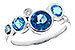 K300-79161: LDS RG 1.40 TW BLUE TOPAZ 1.45 TGW