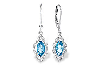 K300-80088: EARR 1.02 TW BLUE TOPAZ 1.17 TGW