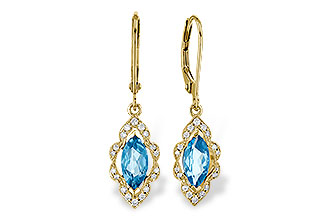 K300-80088: EARR 1.02 TW BLUE TOPAZ 1.17 TGW