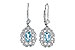 K302-55506: EARRINGS .75 TW AQUA .92 TGW (7x5MM AQUA)