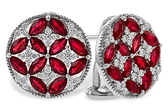 K302-55542: EARRINGS 2.07 TW RUBY 2.37 TGW