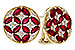 K302-55542: EARRINGS 2.07 TW RUBY 2.37 TGW