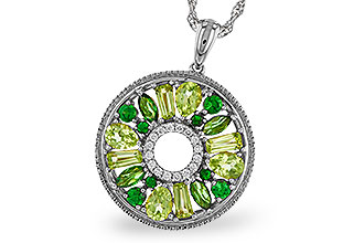 K302-58224: NECKLACE 1.47 SEMI-PREC (PER & GR.GT) 1.52 TGW