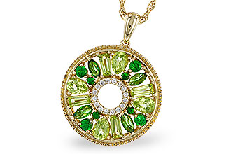 K302-58224: NECKLACE 1.47 SEMI-PREC (PER & GR.GT) 1.52 TGW