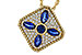 K302-59106: NECKLACE .89 TW SAPPHIRE 1.20 TGW