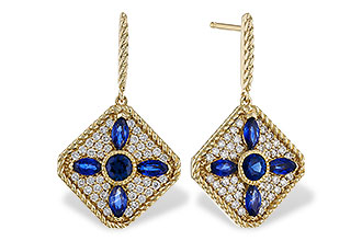 K302-59115: EARRINGS 1.03 TW SAPPHIRE 1.46 TGW