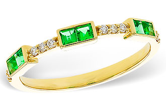 K302-59161: LDS WED RG .23 TW EMERALD .30 TGW