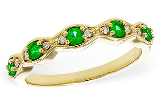 K302-62742: LDS WED RG .21 TW EMERALD .27 TGW