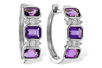 K302-62761: EARRING 1.05 TW AMETHYST 1.16 TGW