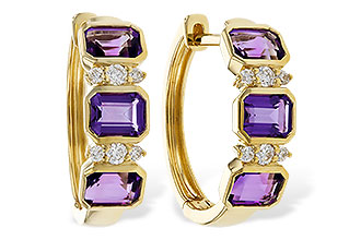 K302-62761: EARRING 1.05 TW AMETHYST 1.16 TGW