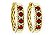 K302-62797: EARRINGS .54 TW RUBY .66 TGW